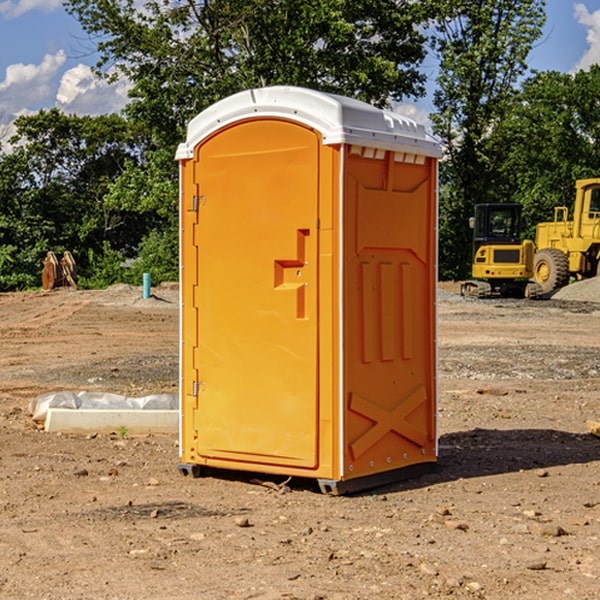 how often are the portable restrooms cleaned and serviced during a rental period in Monticello IL